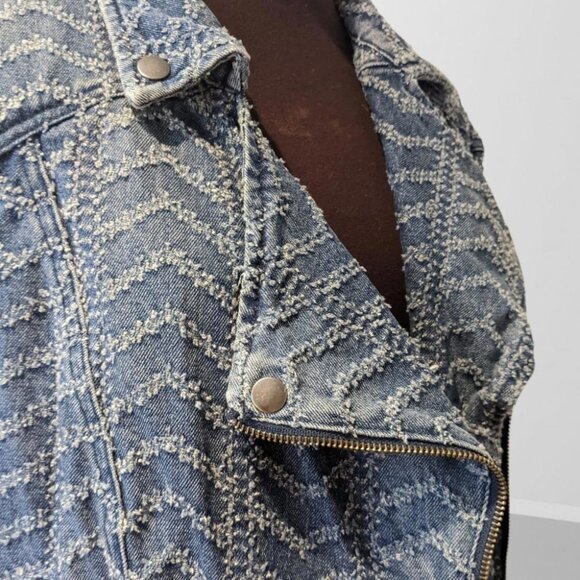 Free People Denim Moto Jacket - Picture 8 of 12